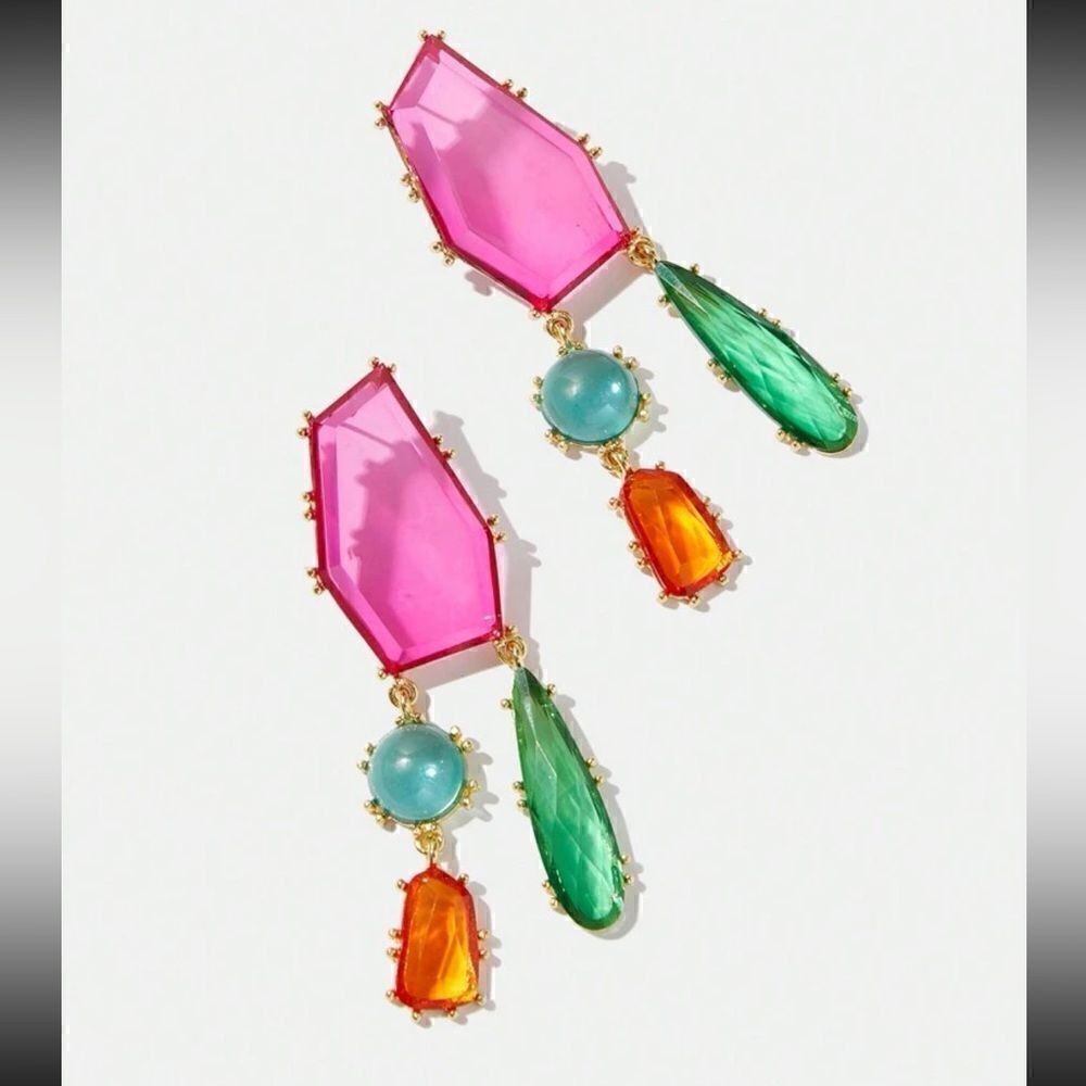 Crystal drop earrings N400